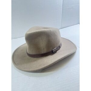 Pendleton 100% Wool Fedora Hat Tan Taupe Wide Brim Western AB196-71012 Mens S